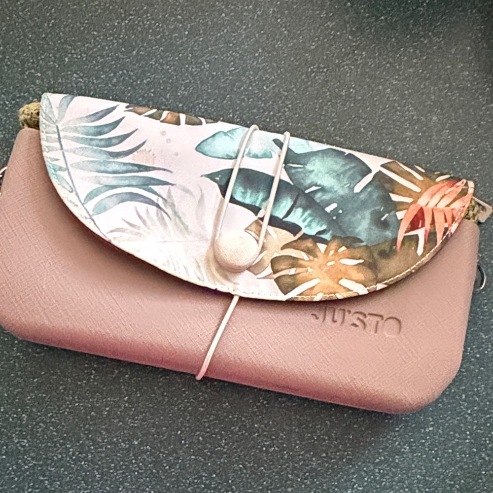 Pink Floral Travel Sunglasses Case